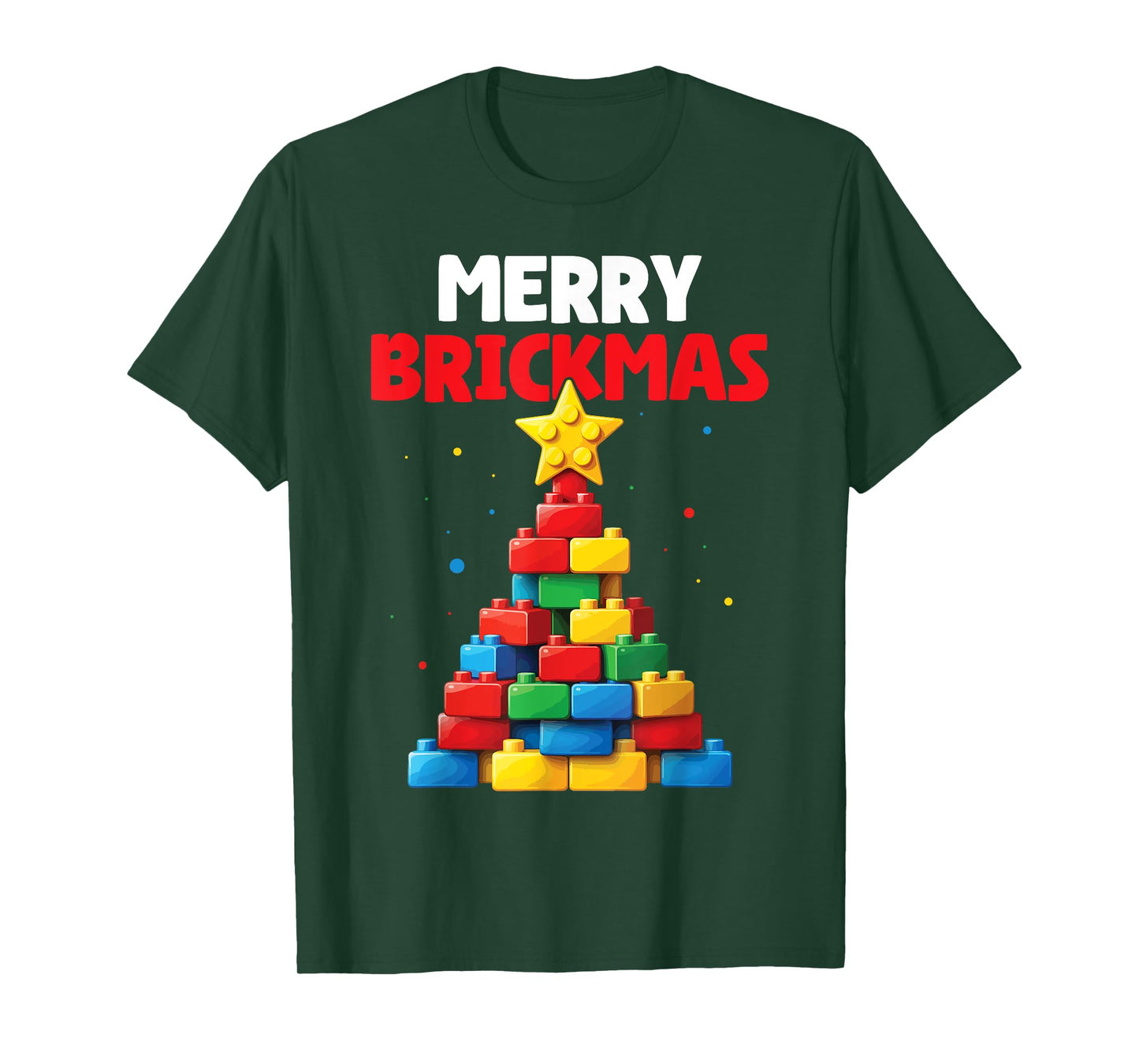 Merry Brickmas Block Building Builder Brick Master Christmas T-Shirt