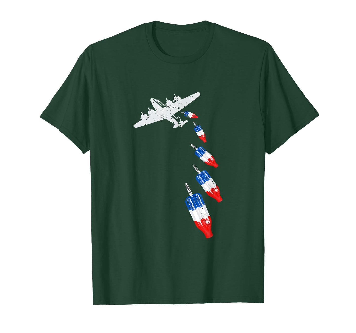 Vintage Bomb Pops Ice Cream American Flag Remembrance Day T-Shirt
