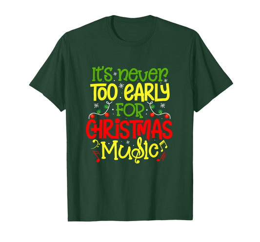 Christmas Music Musician Holiday Season Winter Music Teacher Men Women T-Shirt