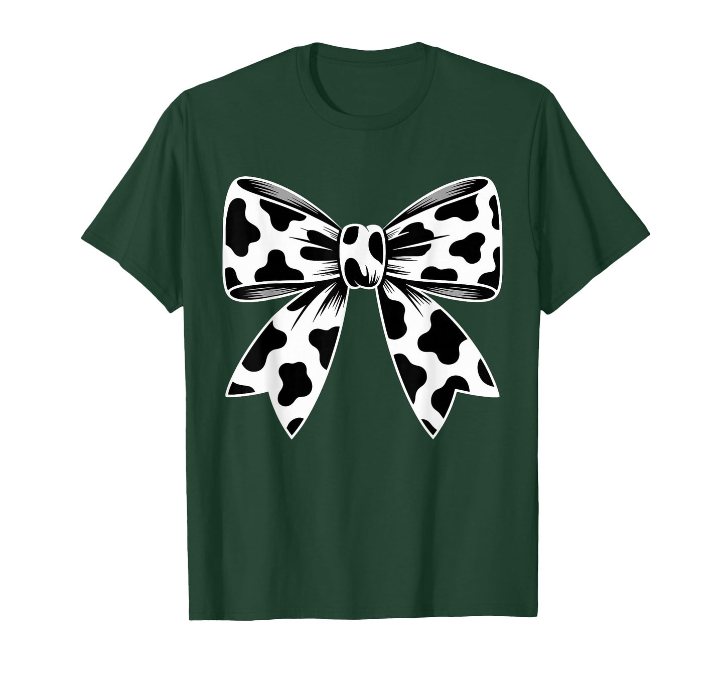 Cute Coquette Bow Cowprint Cow Pattern for Womens and Girls T-Shirt
