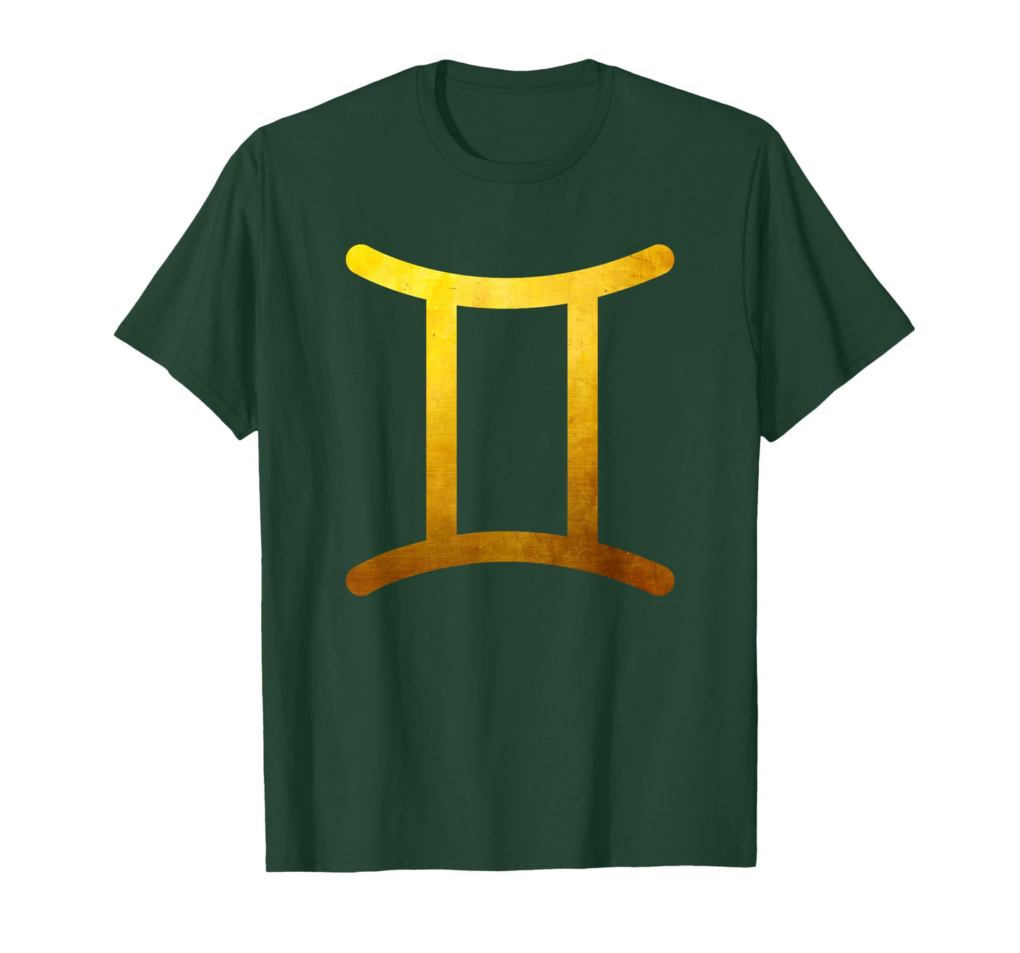 Vintage Gold Gemini Zodiac Symbol Art Astrology Star Sign T-Shirt