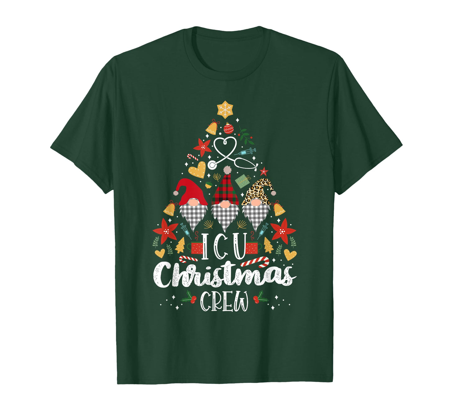 Christmas NICU Crew Nurse Doctor Tech Neonatal ICU Squad T-Shirt