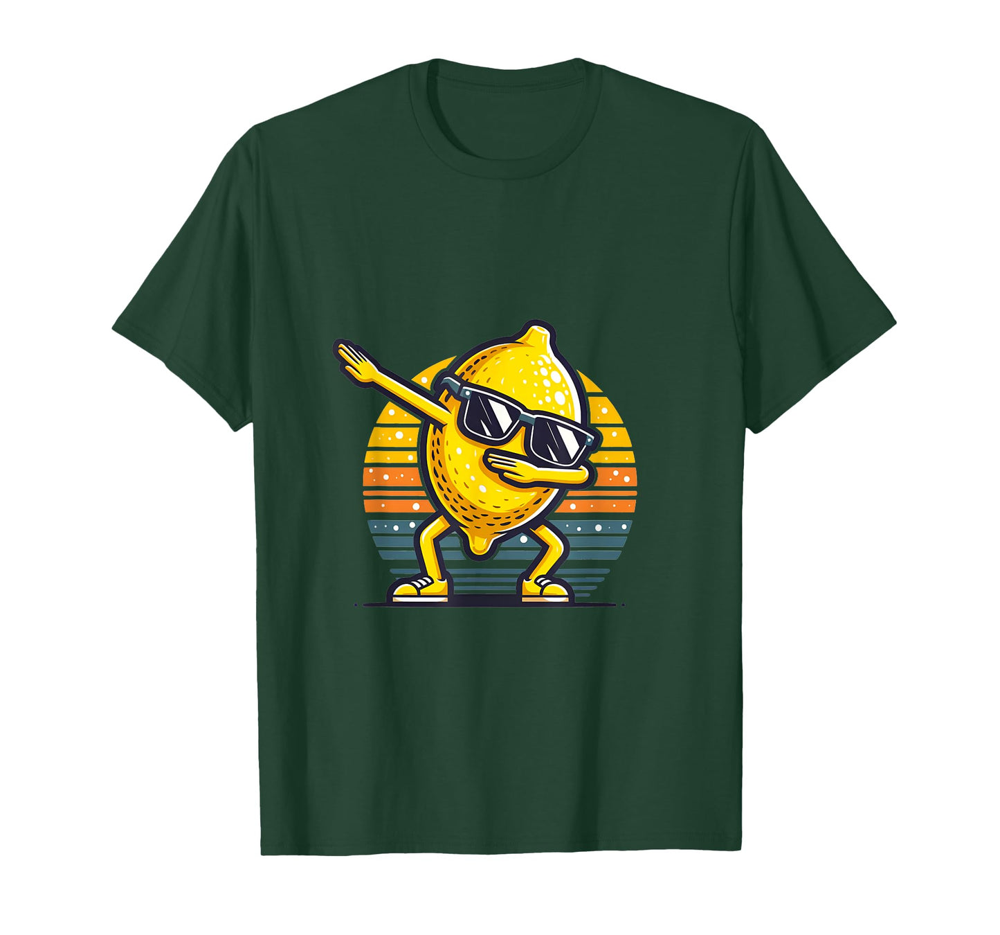 Funny Dab Lemon Dancing Dabbing Retro Fruit T-Shirt