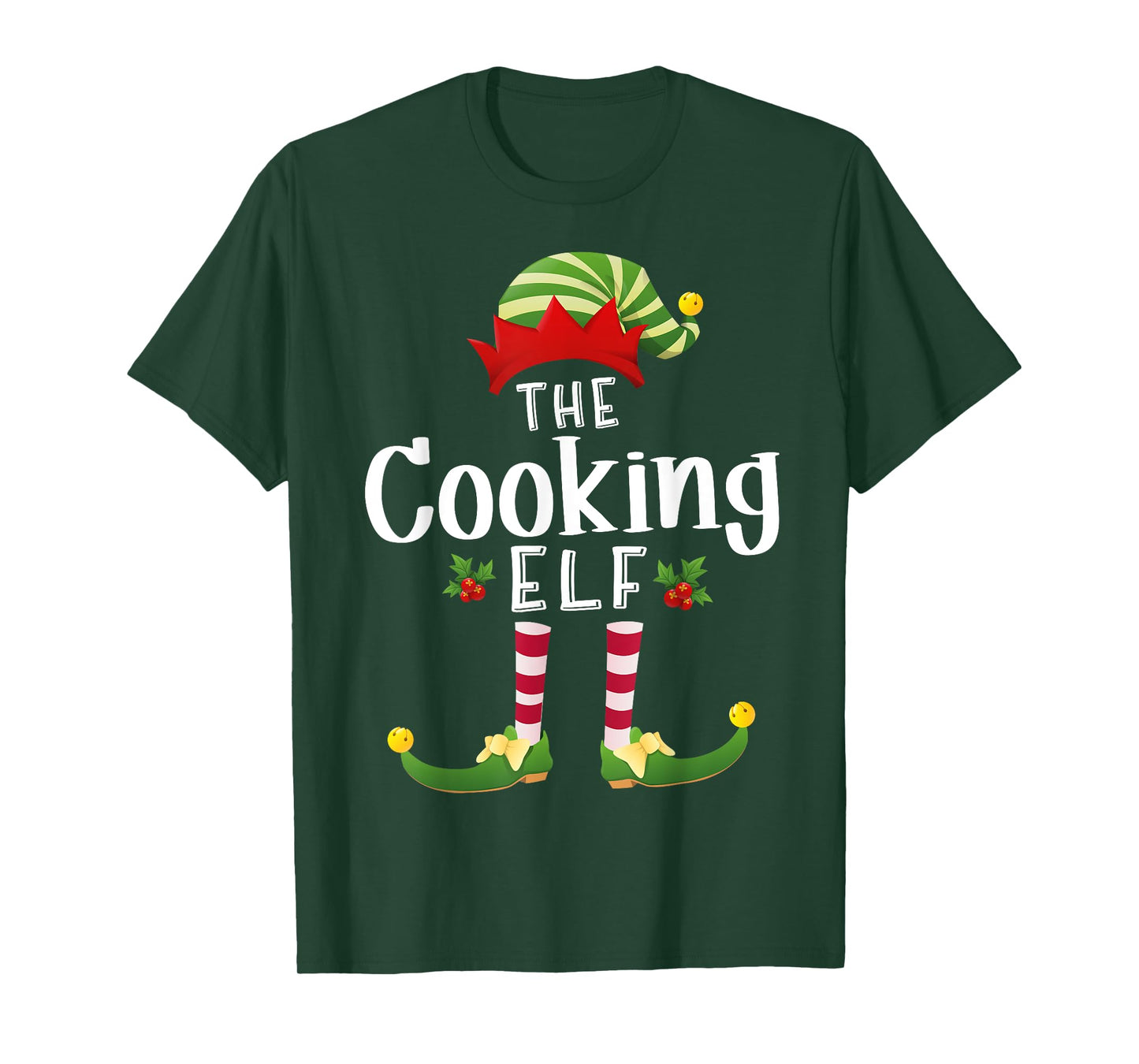 Cooking Christmas Elf Matching Pajama X-Mas Party T-Shirt