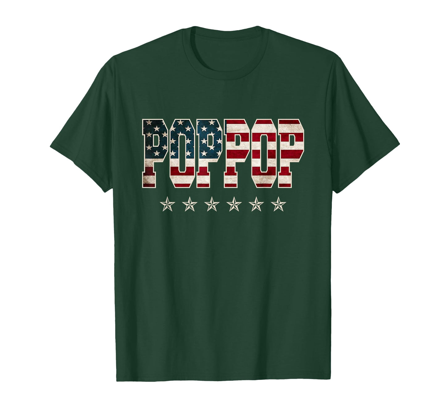 Poppop Father's Day American Flag 4th of July Vintage Xmas T-Shirt for Men