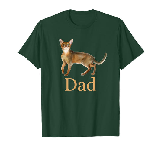 Abyssinian Cat Dad Shirt, Cat Dad Daddy Present, Cat Father T-Shirt