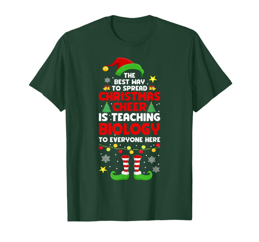 Christmas Biology Teacher Funny Xmas Christmas Cheer T-Shirt