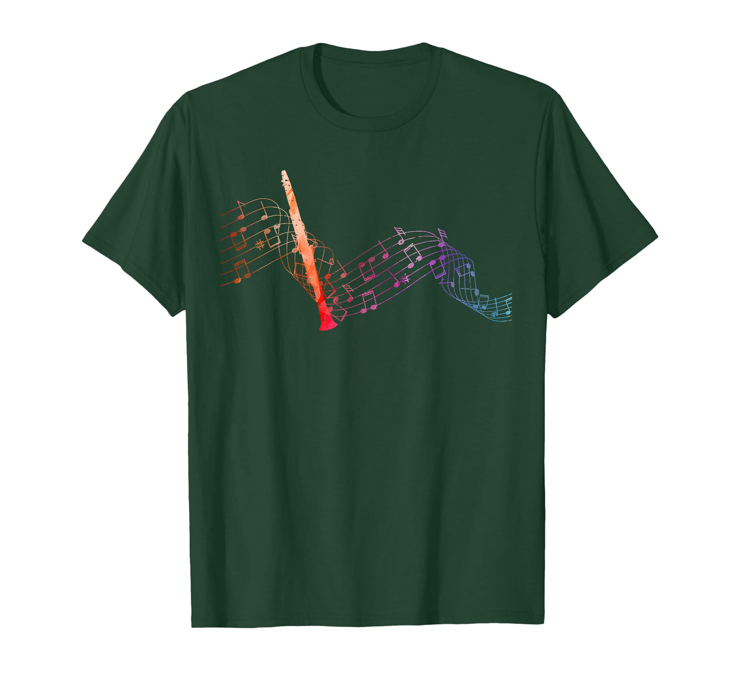 Colourful Clarinet Sheet Music with Clarinet T-Shirt