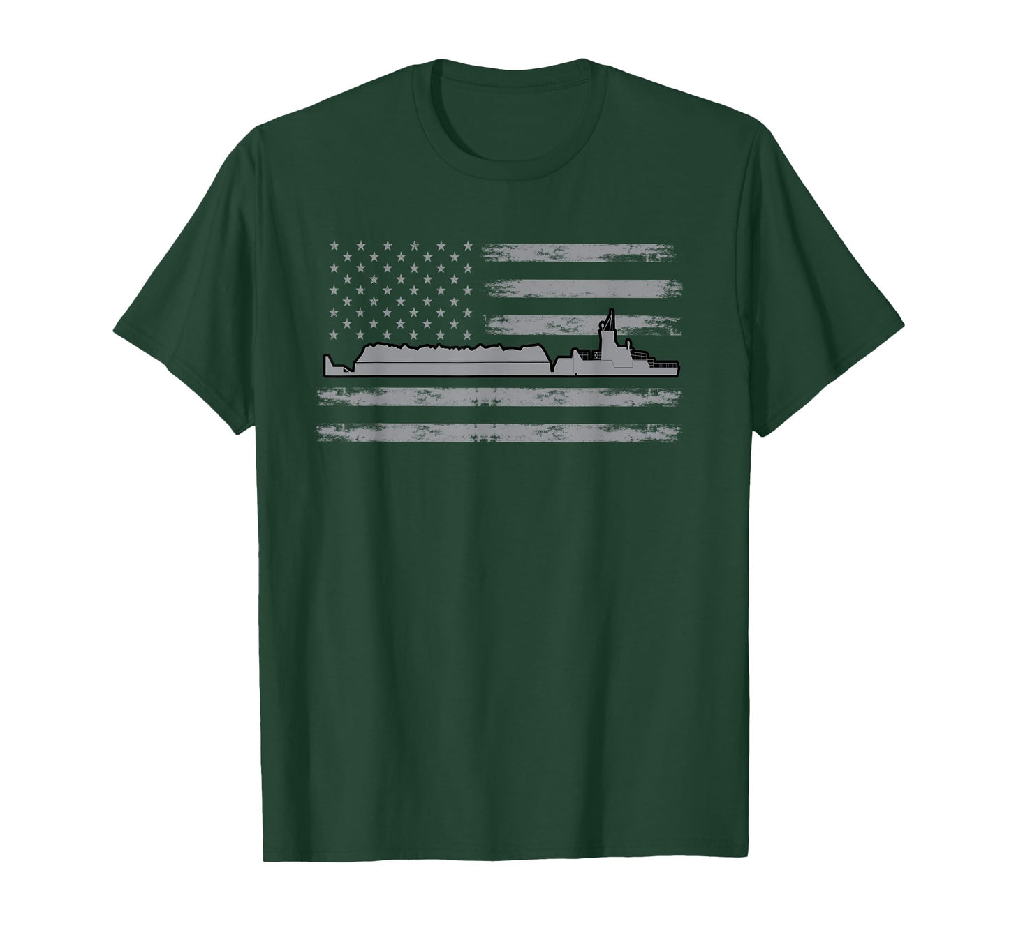 Great USA Flag Barge Outfit Love Barge Boat America Women Men T-Shirt