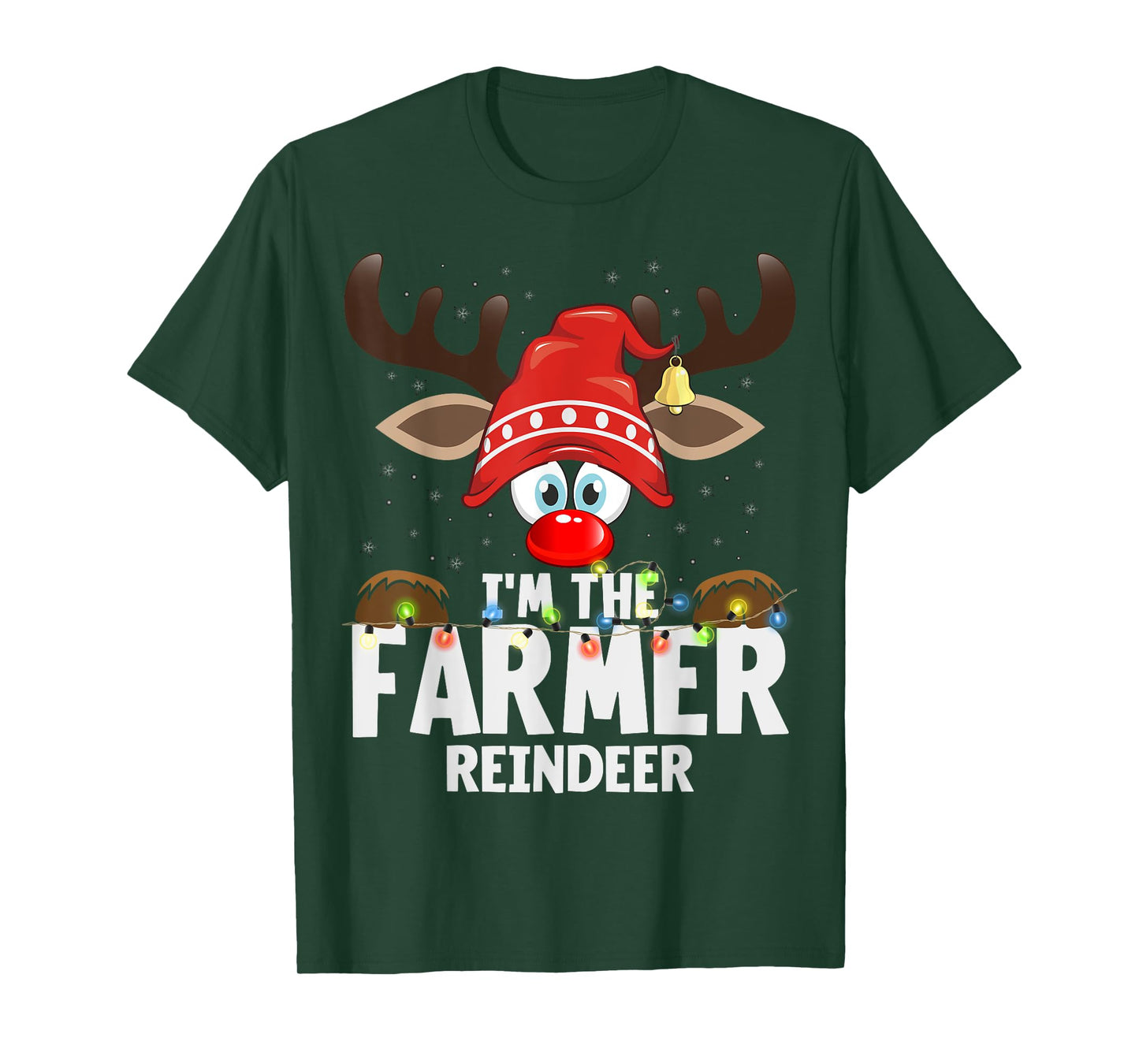 Christmas Matching I'm The Farmer Reindeer T-Shirt