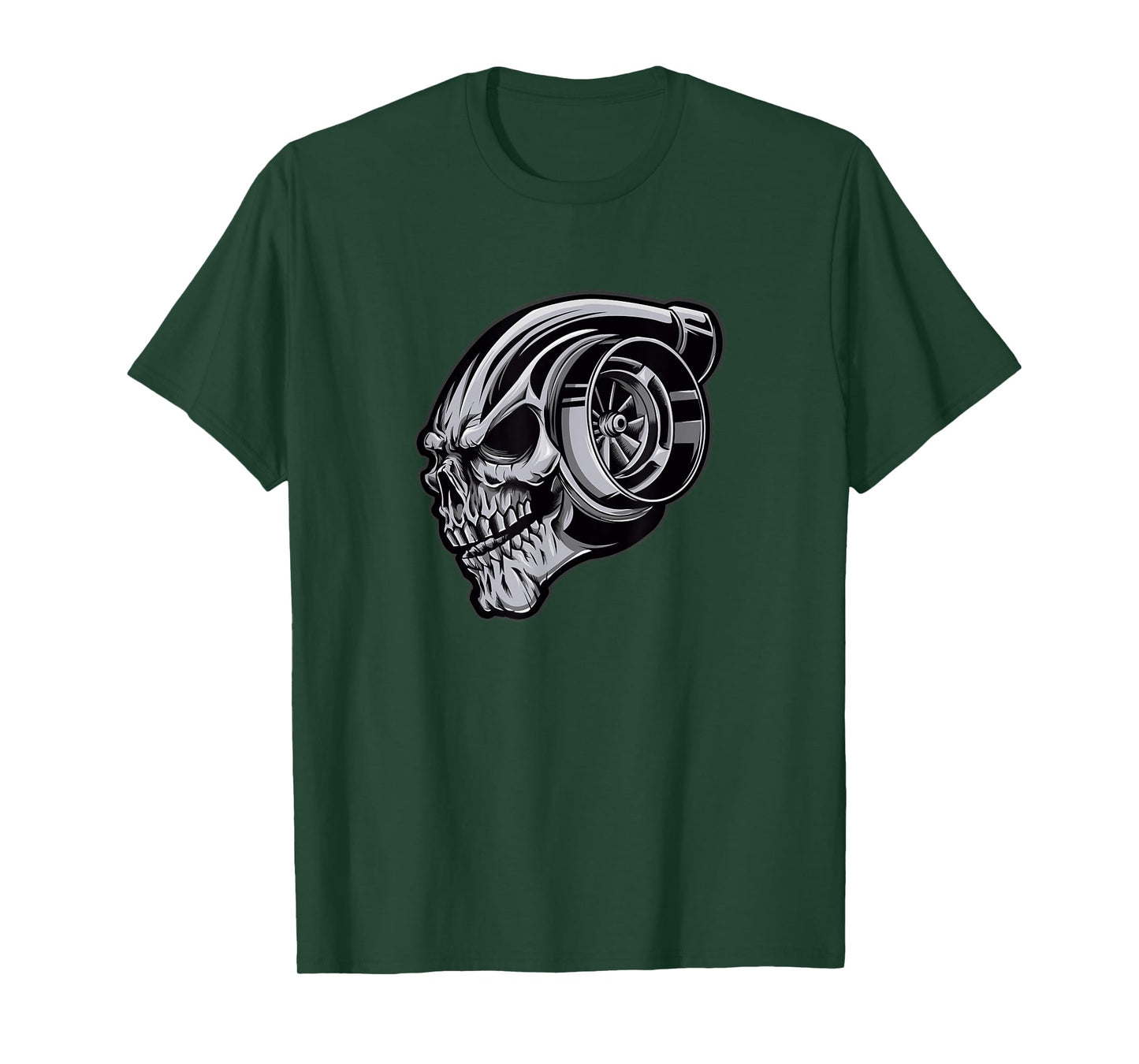 Chrome Turbocharger Skull Shirt T-Shirt