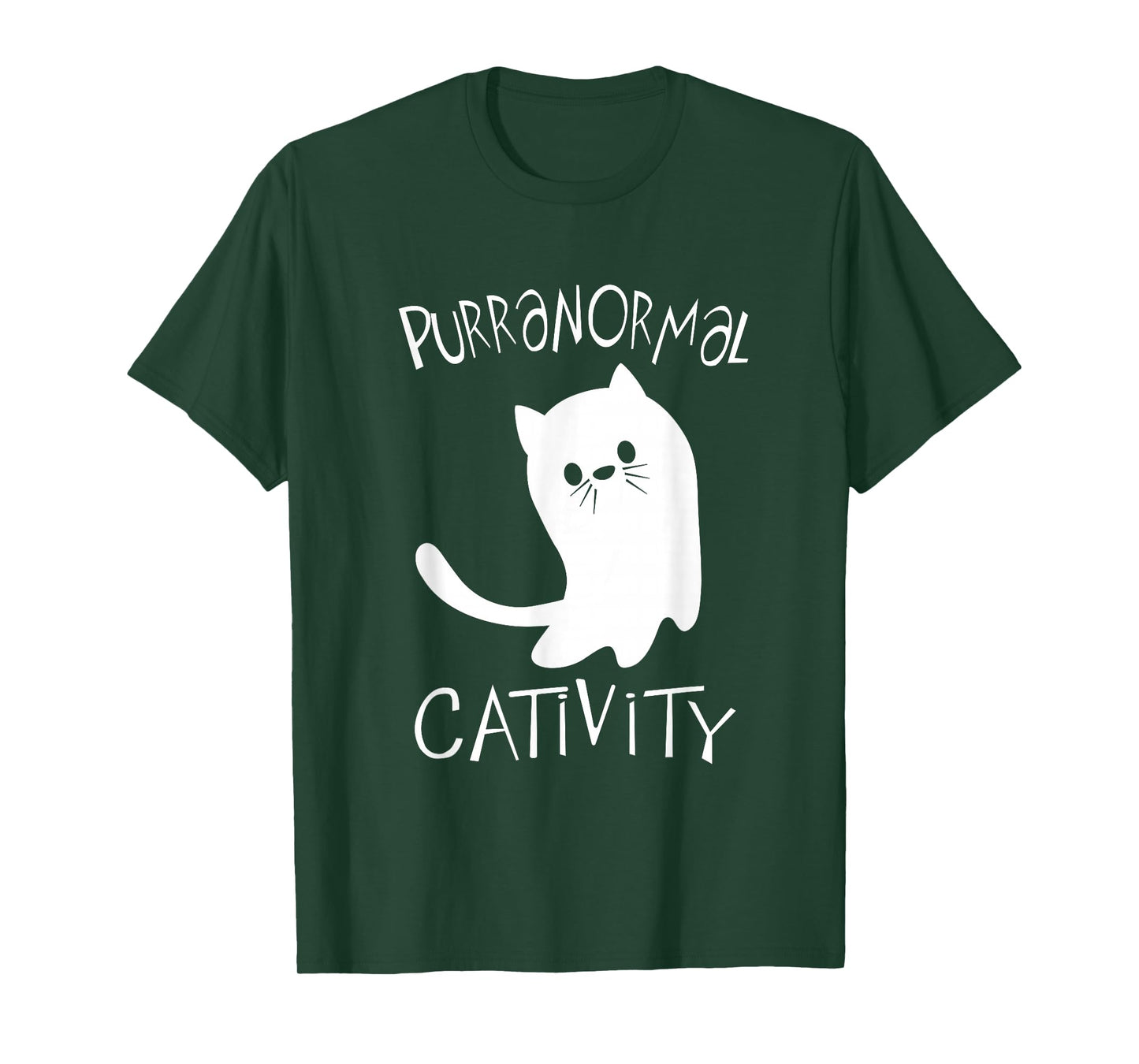 Cat Paranormal Activities Pun Design T-Shirt