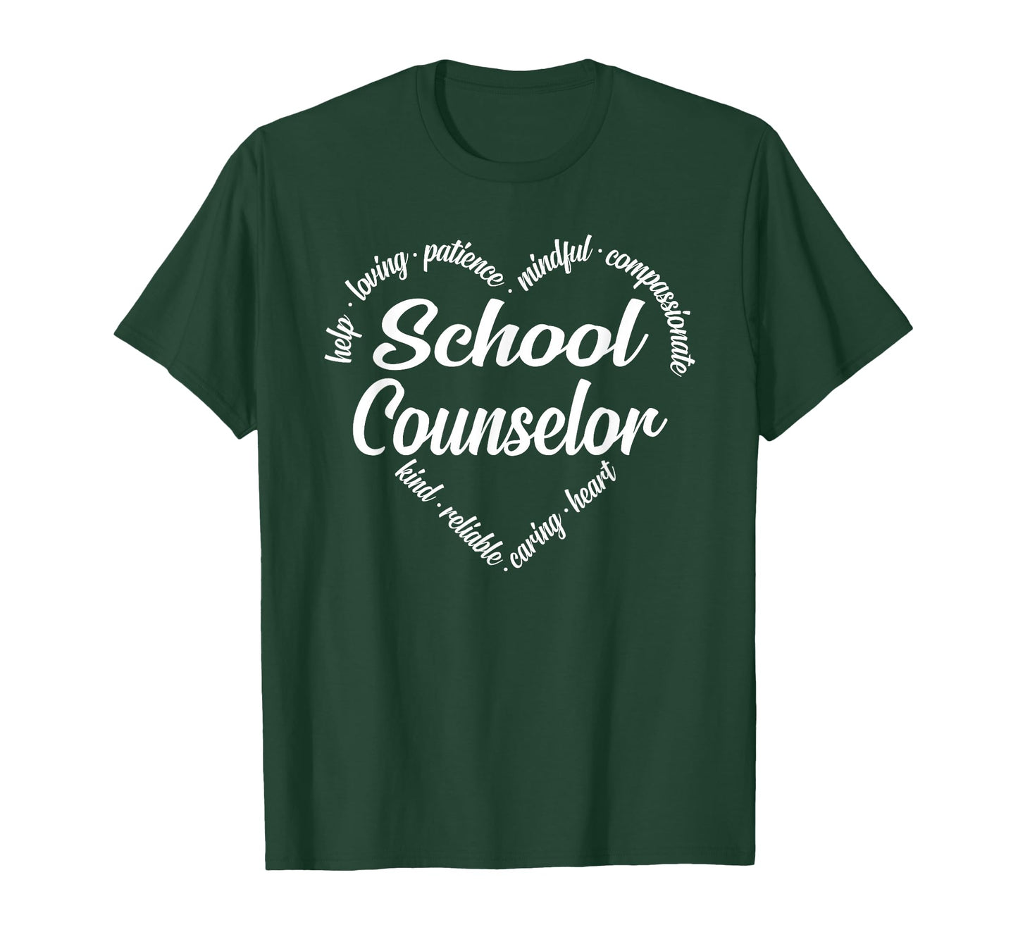 School Counselor Heart Word Cloud T-Shirt