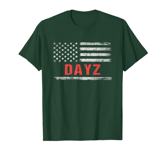 DayZ Name American Flag - DayZ Last Name T-Shirt