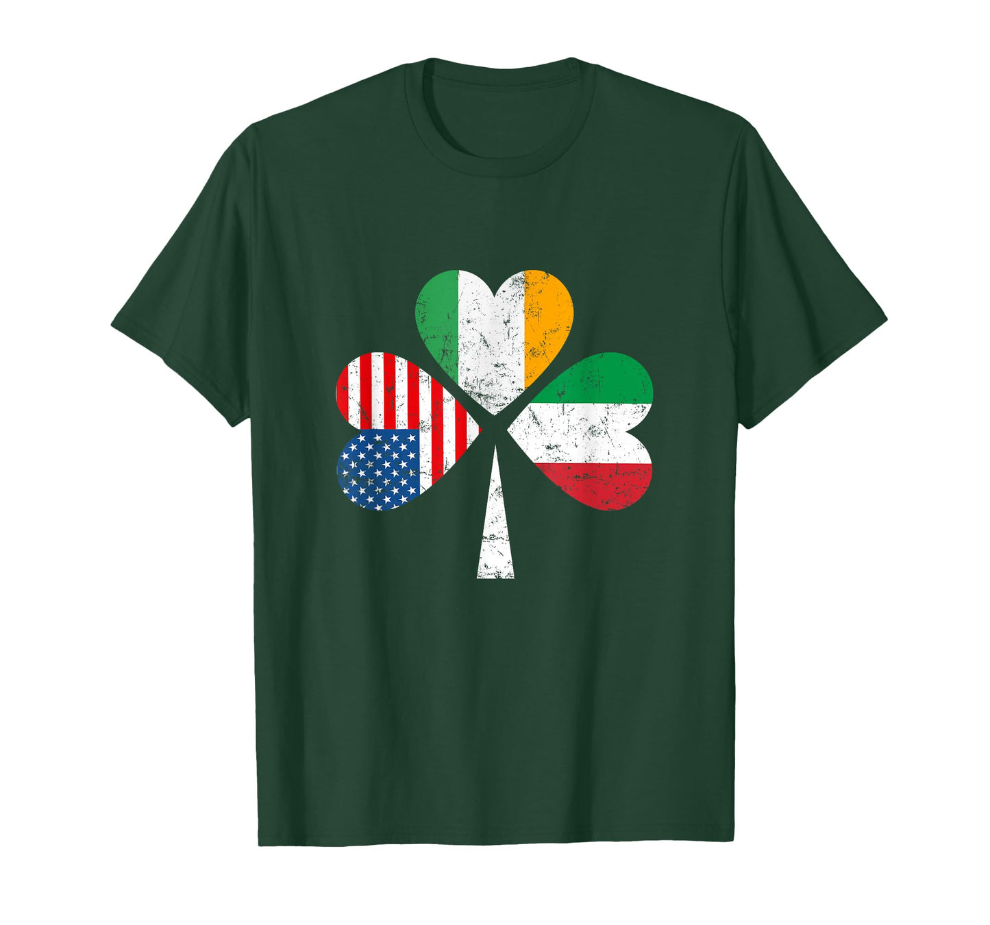 Irish Italian American Flag Ireland Italy USA Patrick's Day T-Shirt