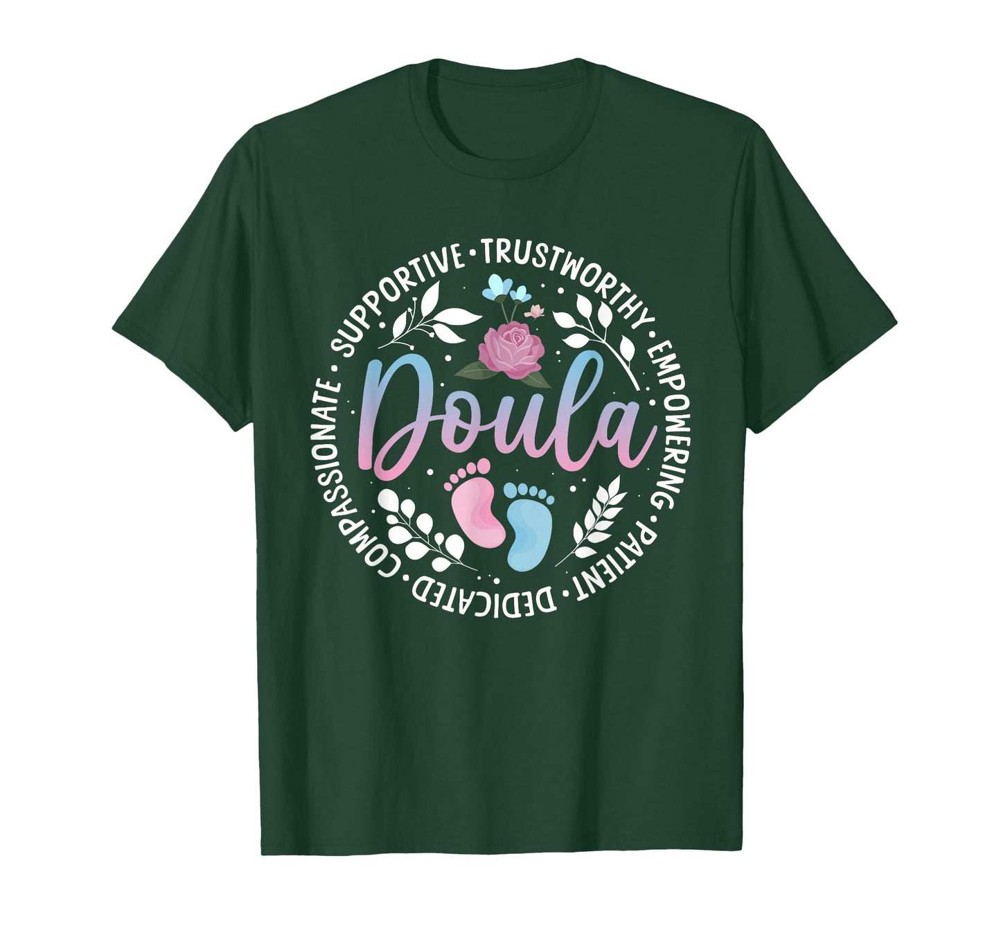 Cute Doula Art For Women Mom Midwife Labor & Delivery Doula T-Shirt