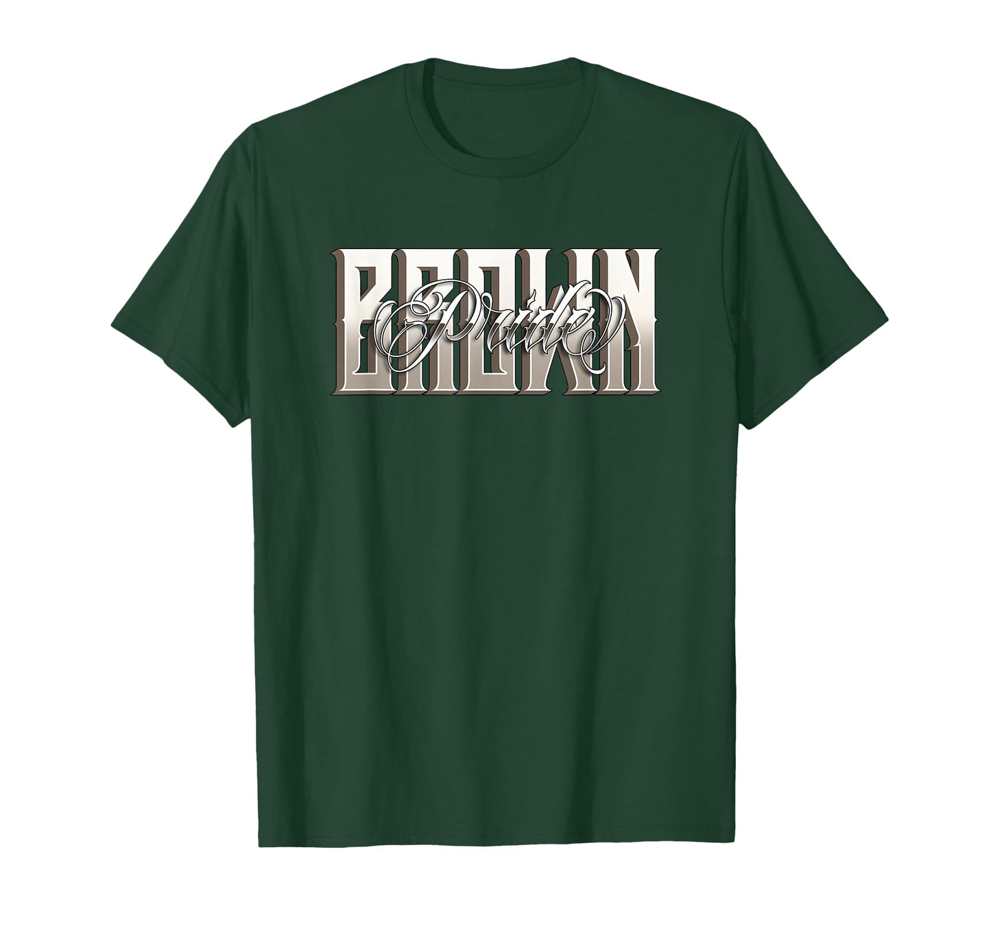 BROWN PRIDE Chicano Tattoo Art Low Rider Mexican Heritage T-Shirt