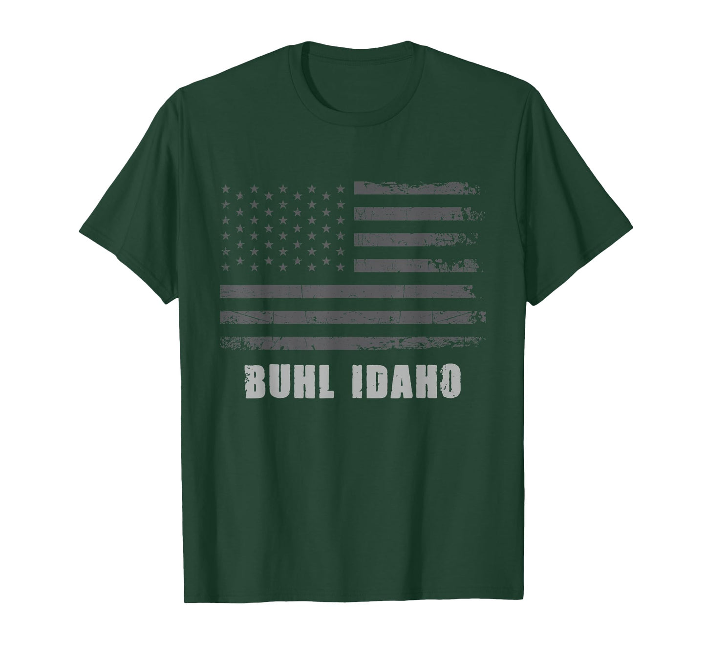 American Flag Buhl, Idaho USA Patriotic Souvenir T-Shirt