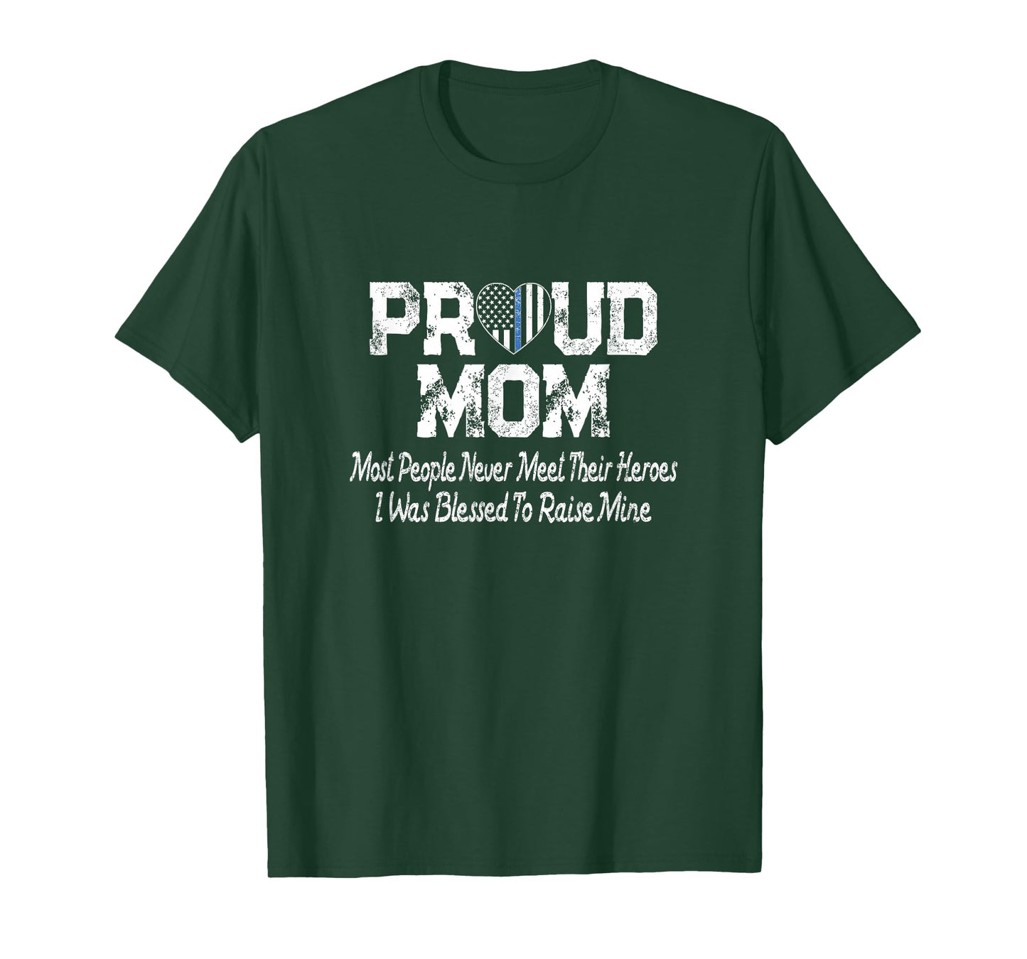 Proud Police Officer Mom Thin Blue Line - Mother Gift T-Shirt