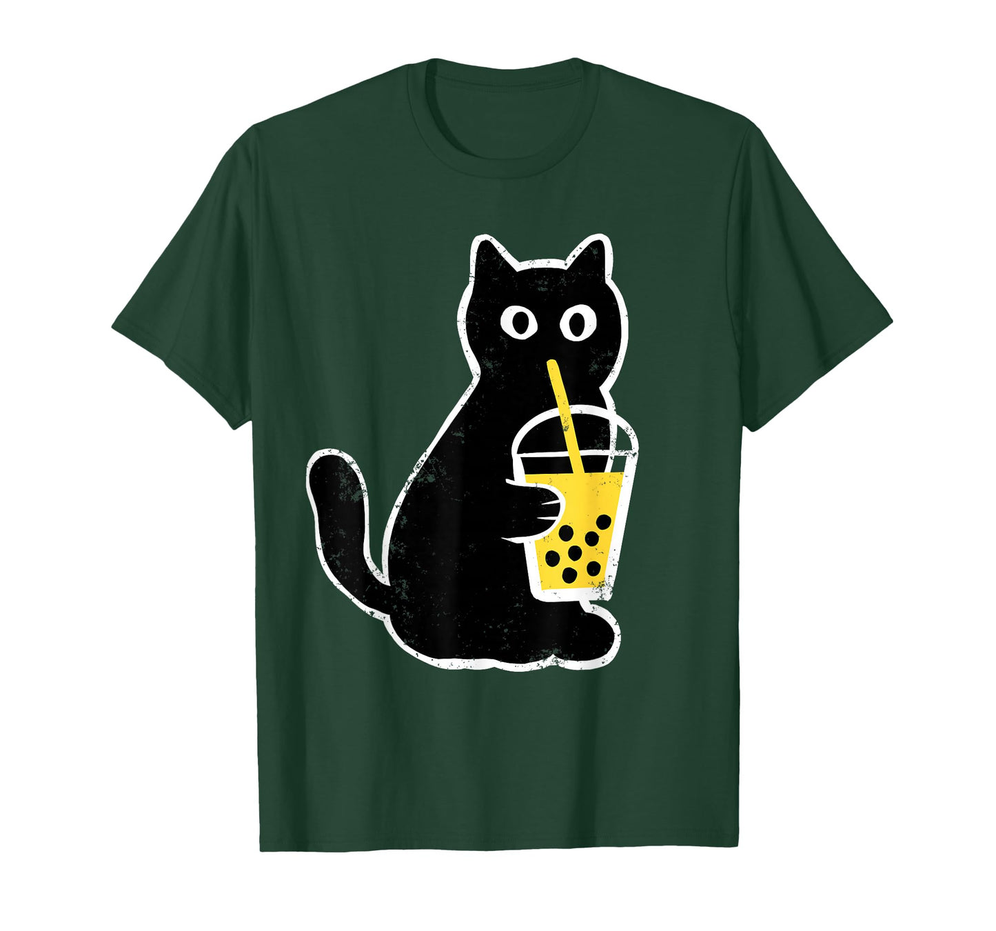 Womens Cat Boba Funny Anime Japanese Bubble Tea Lover T-Shirt