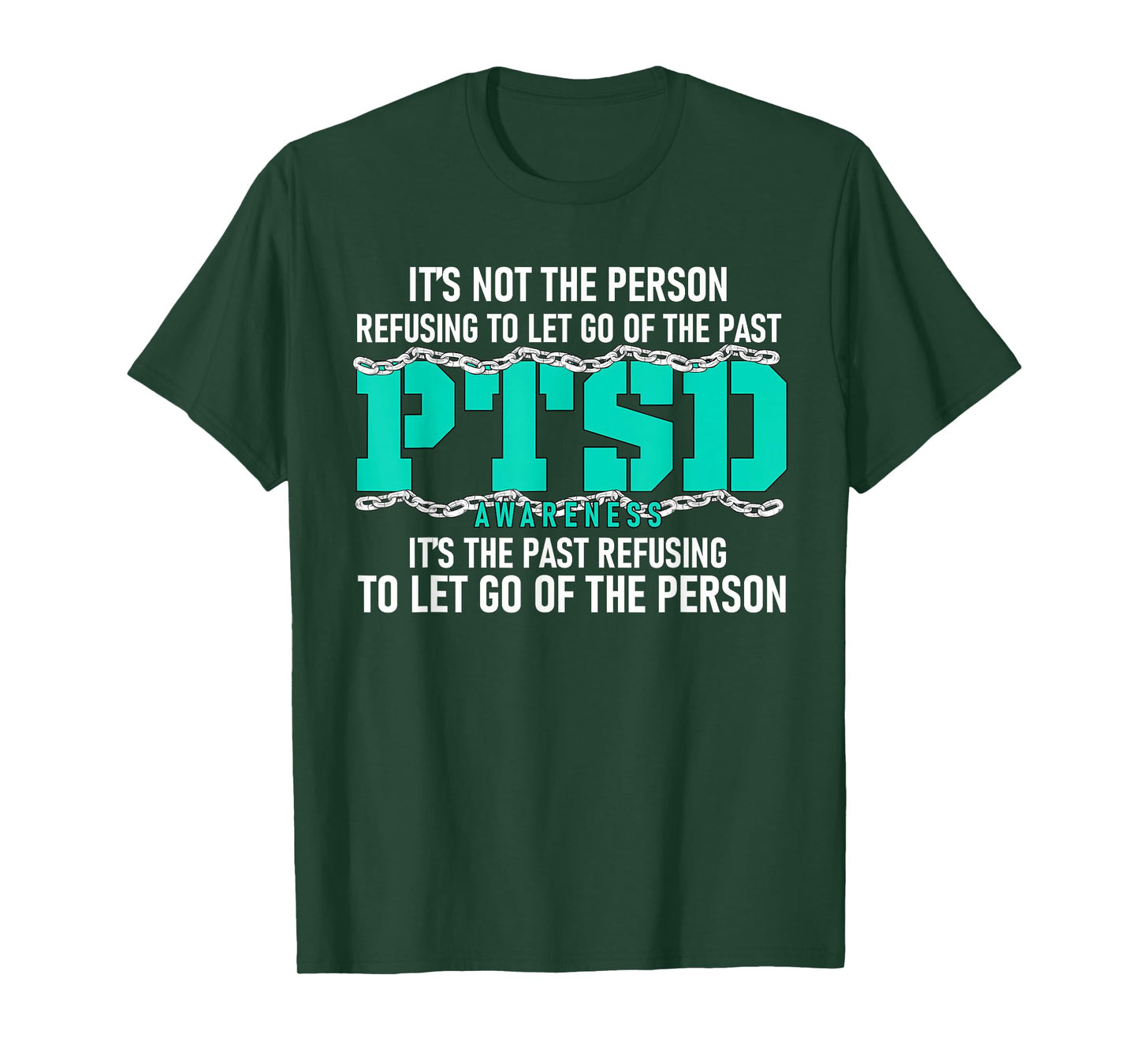 PTSD Awareness PTSD Awareness Teal Ribbon T-Shirt Small