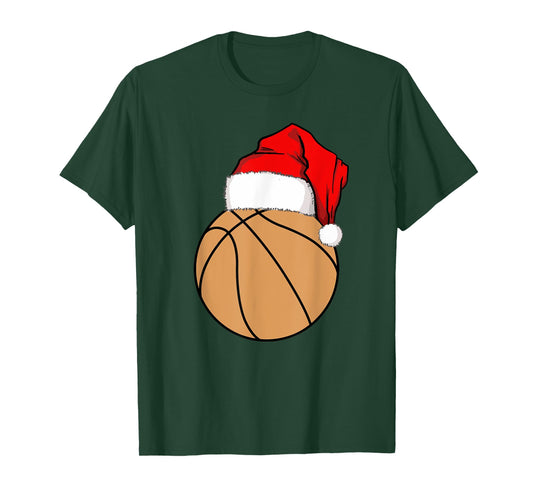 Christmas Basketball Santa T-Shirt