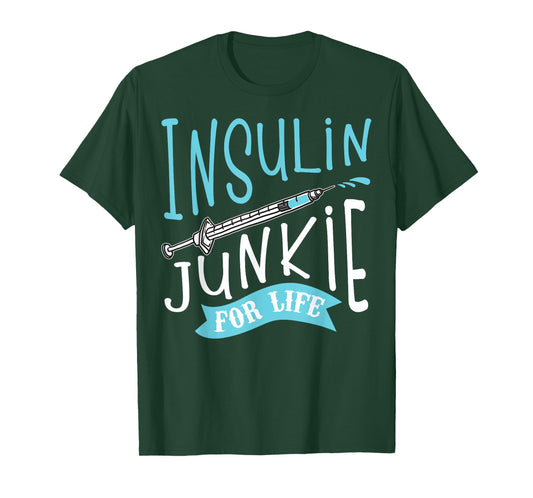 Cool Insulin Junkie Funny Diabetes Awareness Gift Men Women T-Shirt