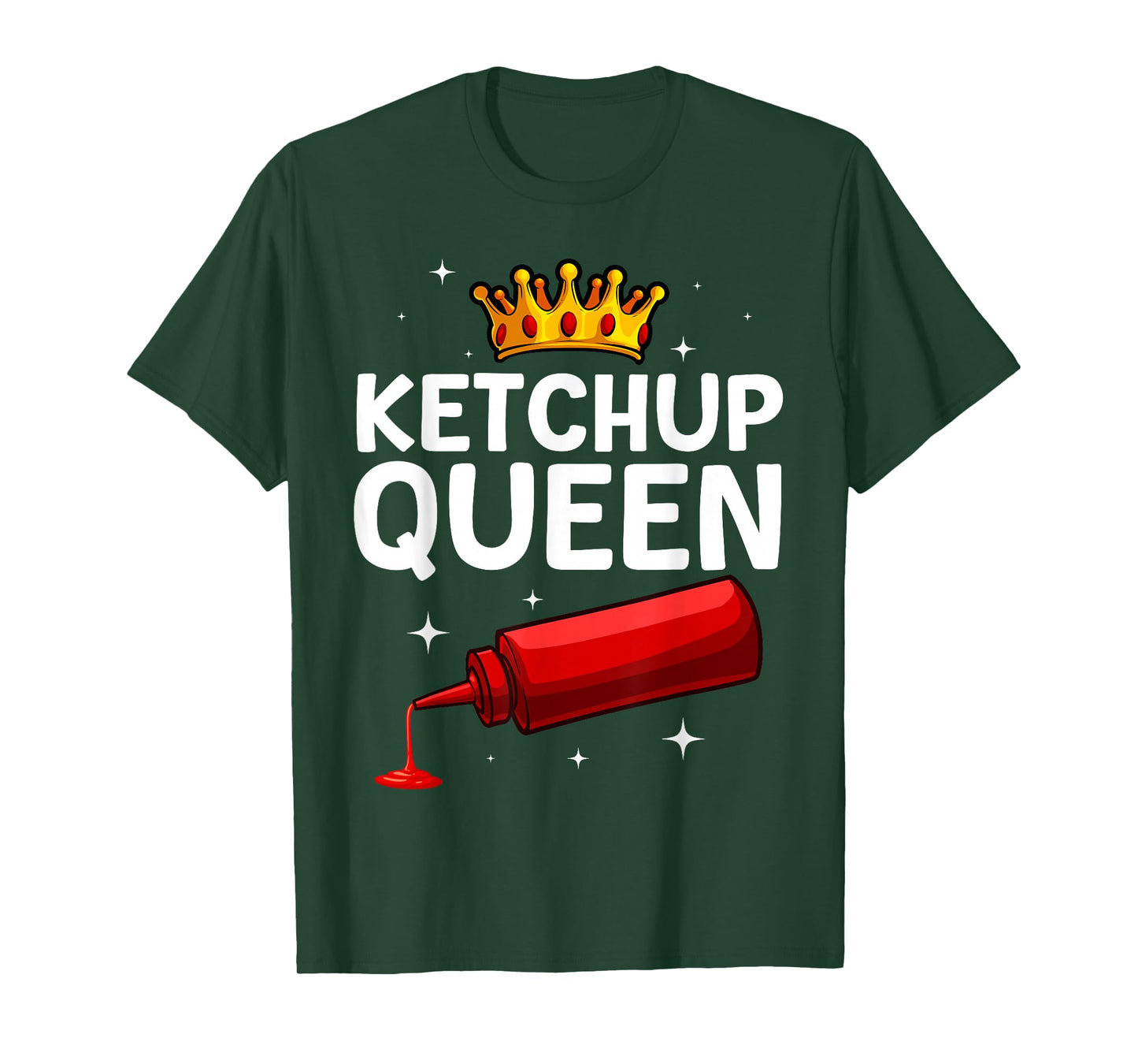 Cool Ketchup Queen Art For Women Girls Tomato Ketchup Lover T-Shirt