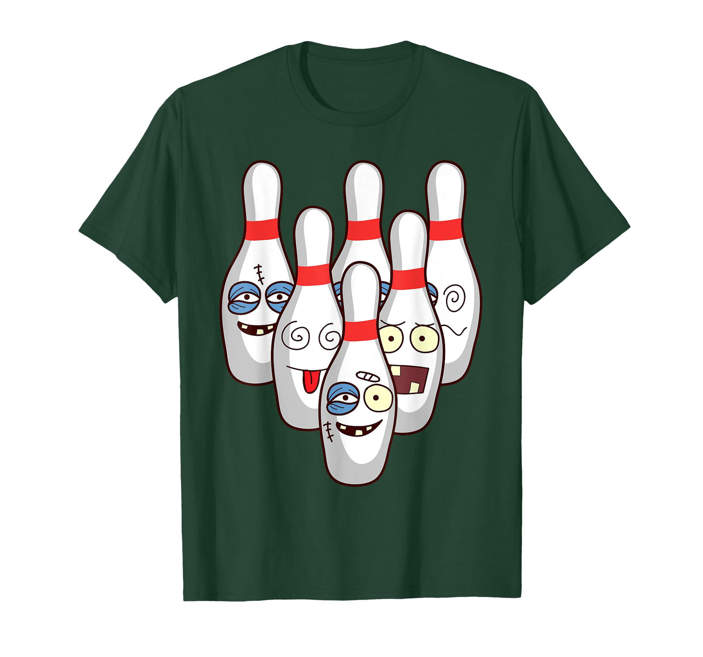 Beat Up Bowling Pins Shirt | Cute Duckpins Playing Tee Gift T-Shirt