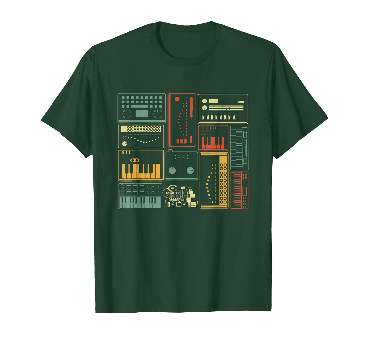 Analog Modular Synthesizer Music Producer Keyboard T-Shirt