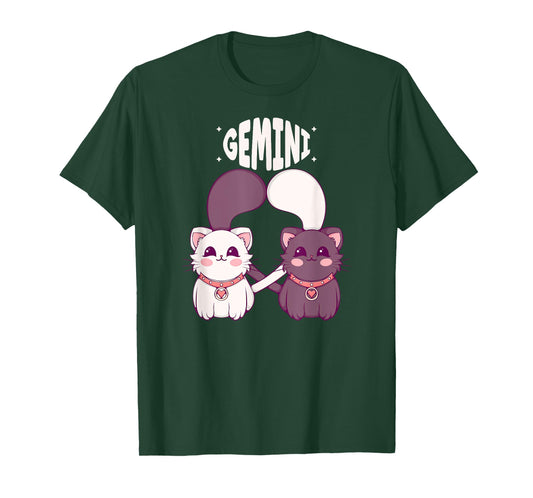 Gemini Zodiac Sign Cats Astrology Sign Kitten Lover T-Shirt