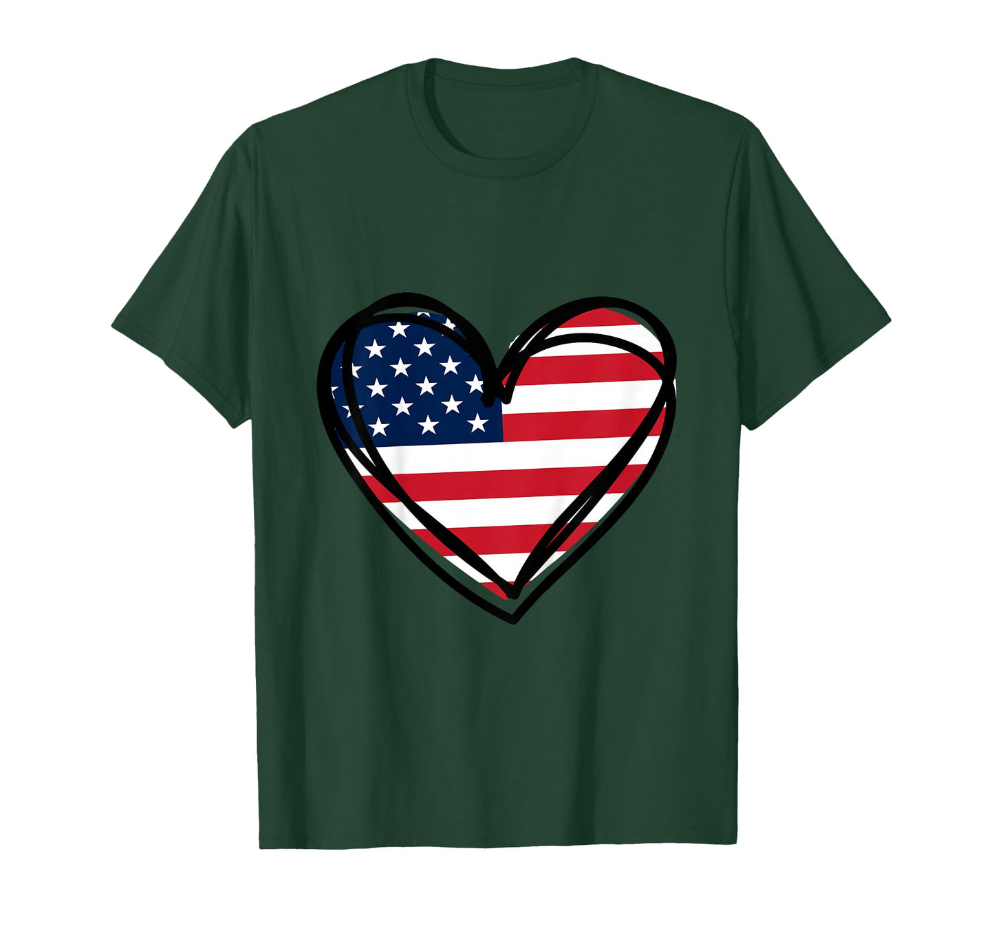Girls 4th of July 4 Heart Flag US Independence Day Toddler T-Shirt