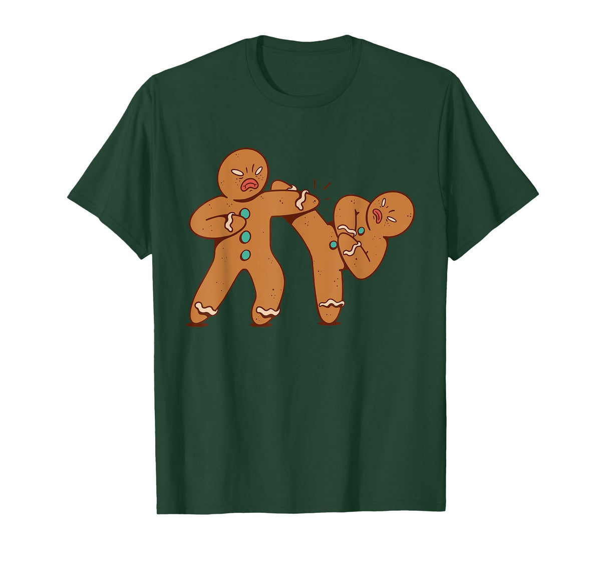 Funny Gingerbread Man Karate Cookie Funny Christmas T-Shirt