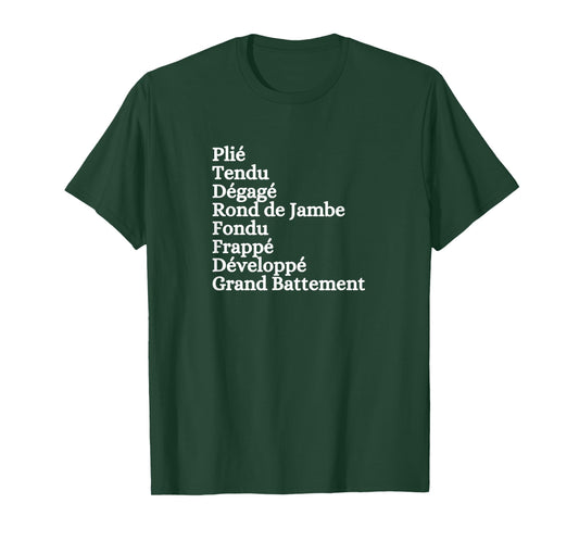 Ballet Barre Warm UP Ballerina Dancer Plie Tendu Graphic T-Shirt