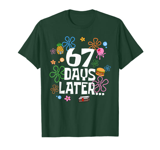 67 Days Later Happy 100 Days of School Student Teacher Retro T-Shirt