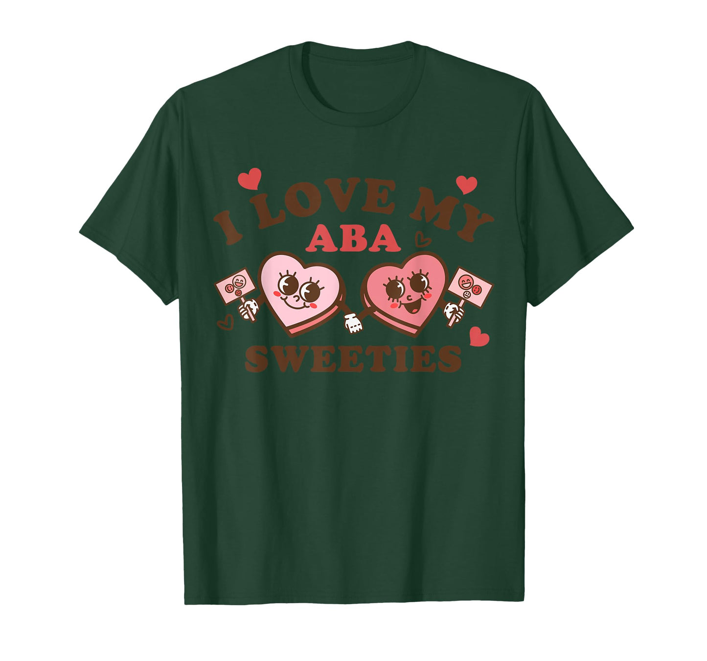 ABA Sweeties Therapy Crew Groovy Hearts Behavior Valentines T-Shirt