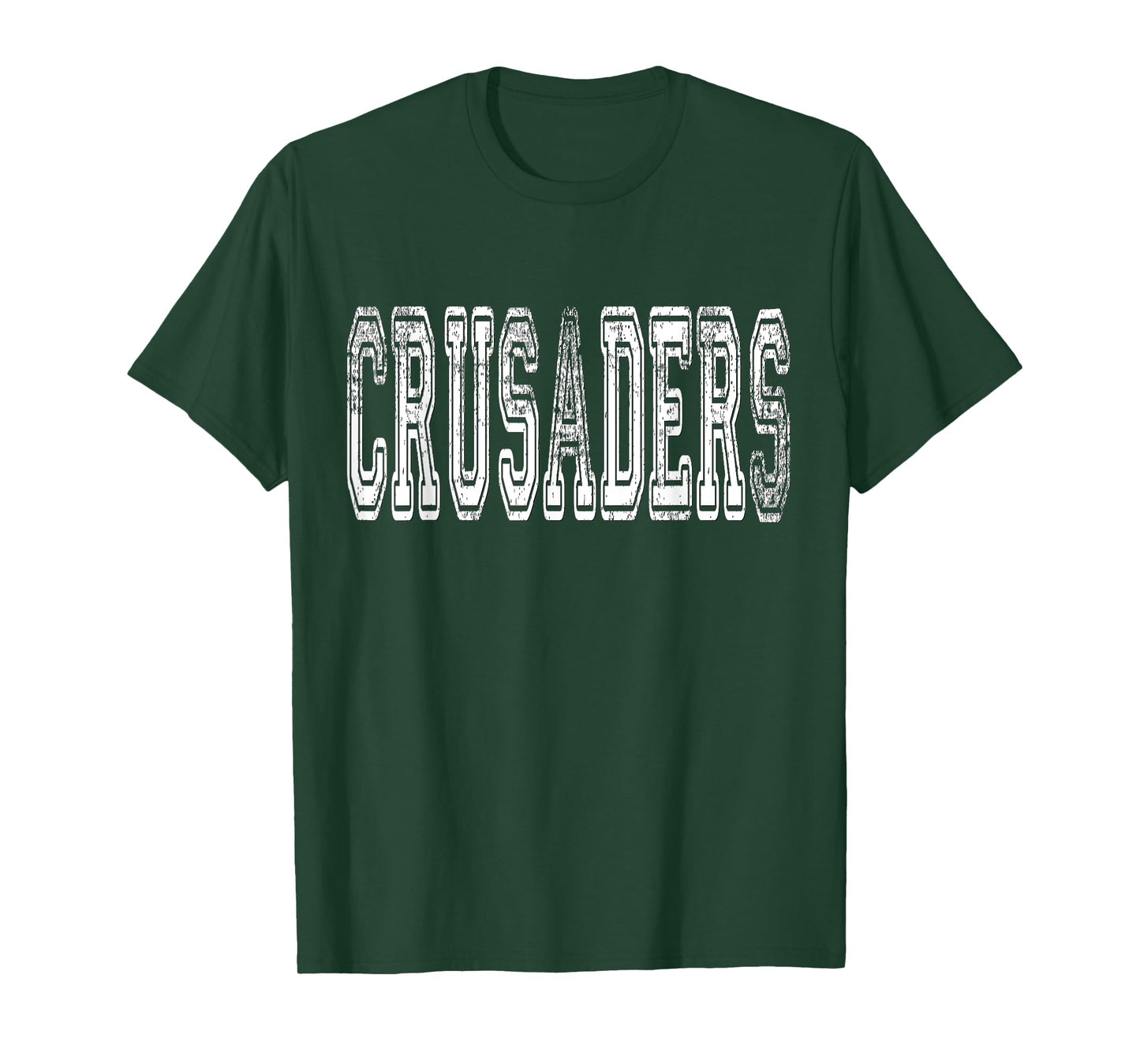Crusaders Mascot Distressed Vintage School Sports Name Fans T-Shirt