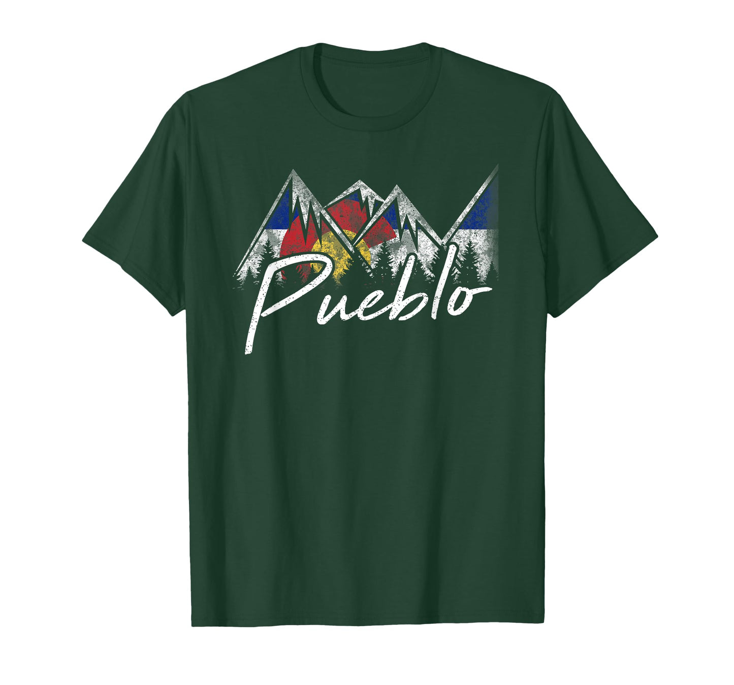 Pueblo Colorado Flag Mountains Shirt Cool Souvenir Gift T-Shirt