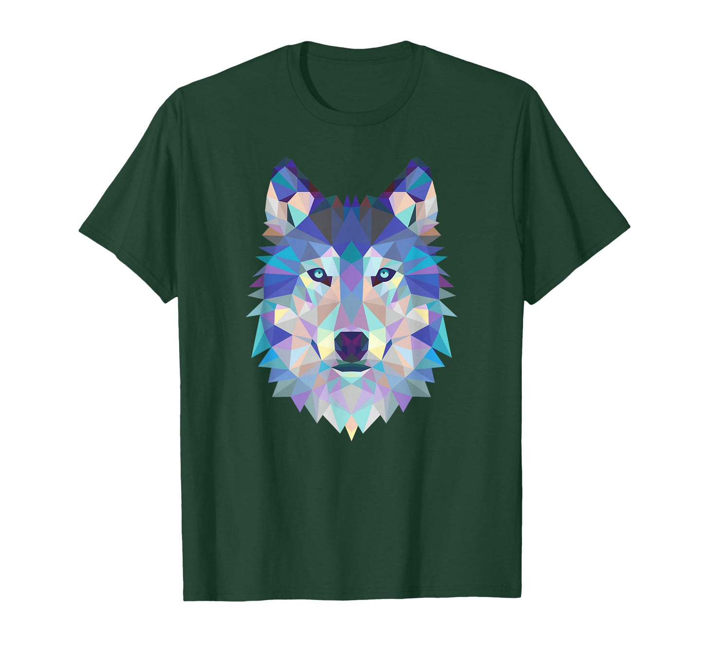 Cool Wolf Face Geometric Art Wildlife Animal Lovers T-Shirt