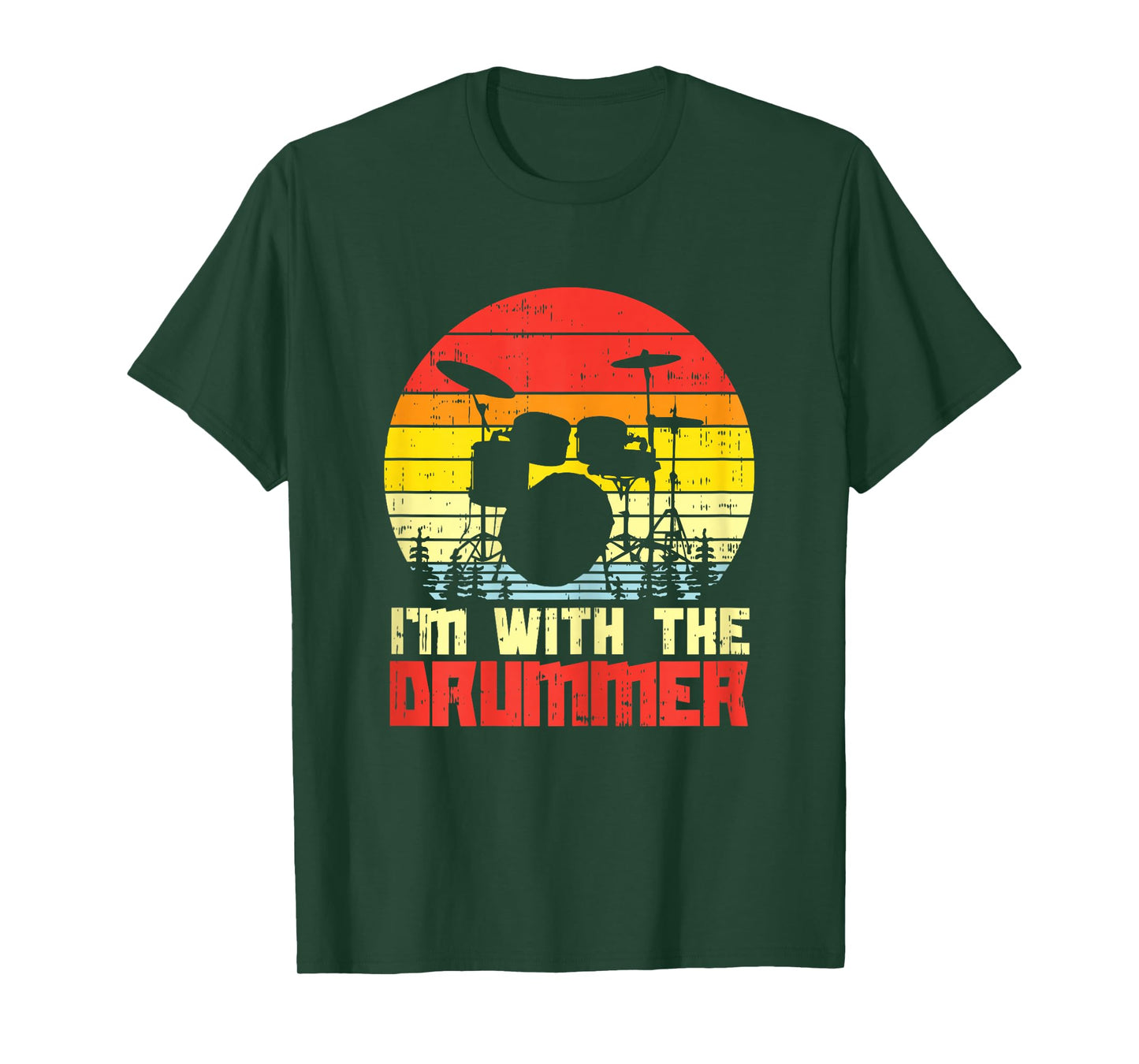 Im With The Drummer Drum Drumming Girlfriend Wife Women Gift T-Shirt