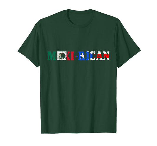 Mexican Puerto Rican Mexirican Puerto Rico Mexico Flag Pride T-Shirt