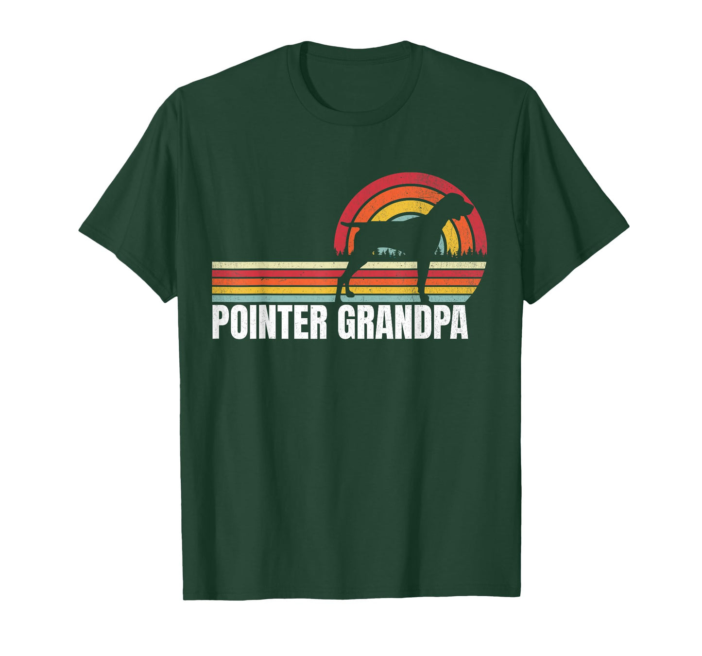 German Shorthaired Pointer Grandpa American Flag GSP Dog T-Shirt