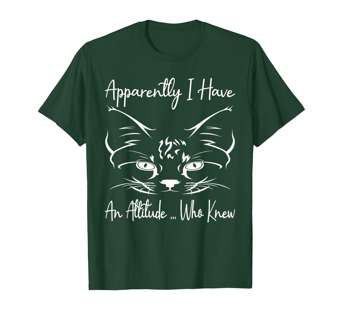 Apparently I Have An Attitude Who Knew Funny Cat Lovers T-Shirt