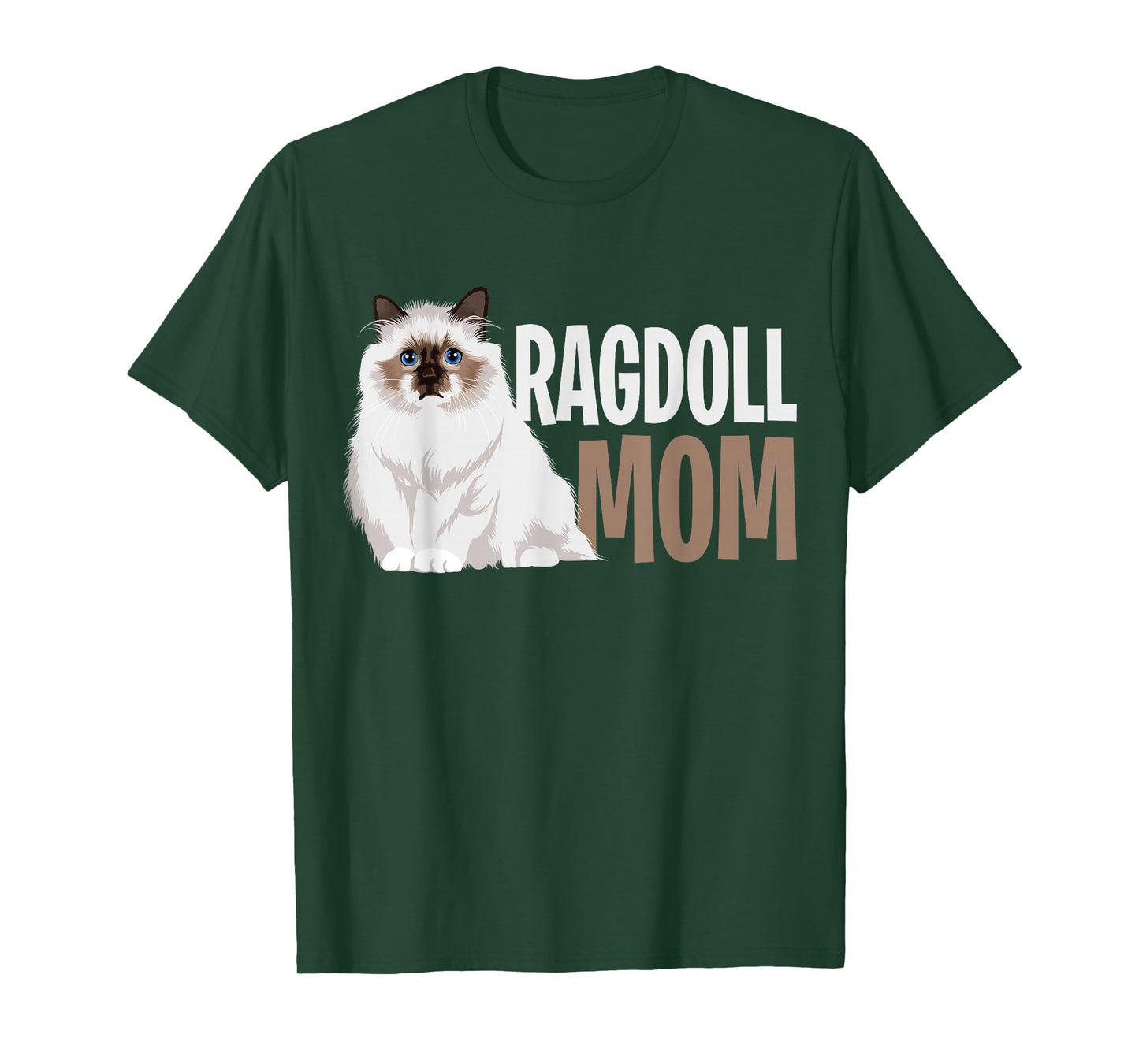 Ragdoll Cat Mom Funny Cat Owner Lovers T-Shirt,Black,Small