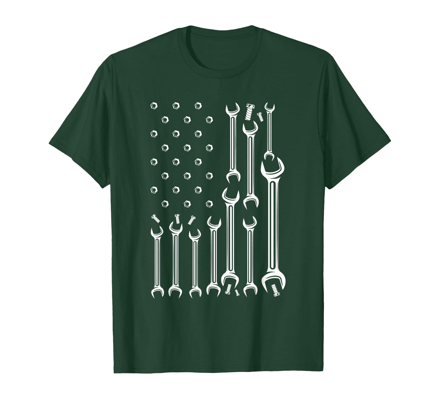 American Flag USA Mechanic Wrenches Tools Gift T-Shirt