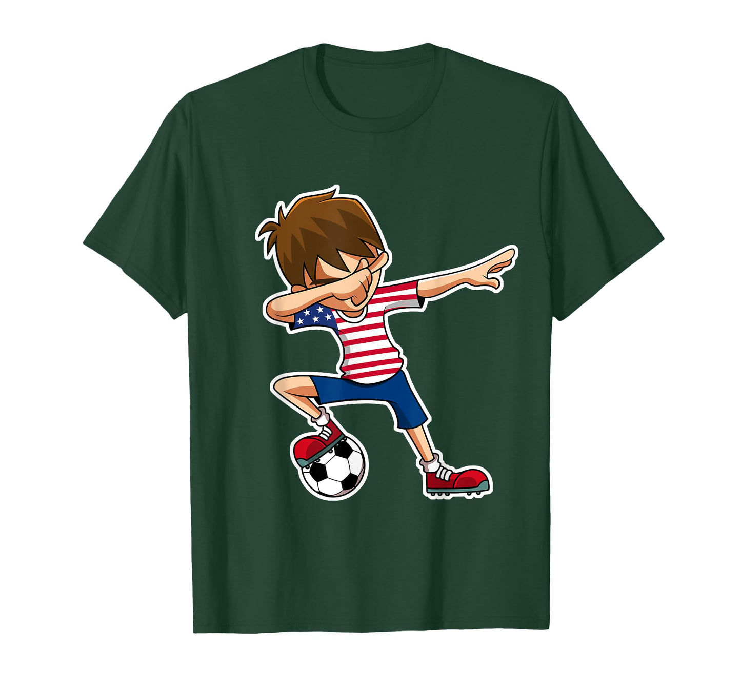 Dabbing Soccer Boy USA Shirt United States Boys Youth T-Shirt