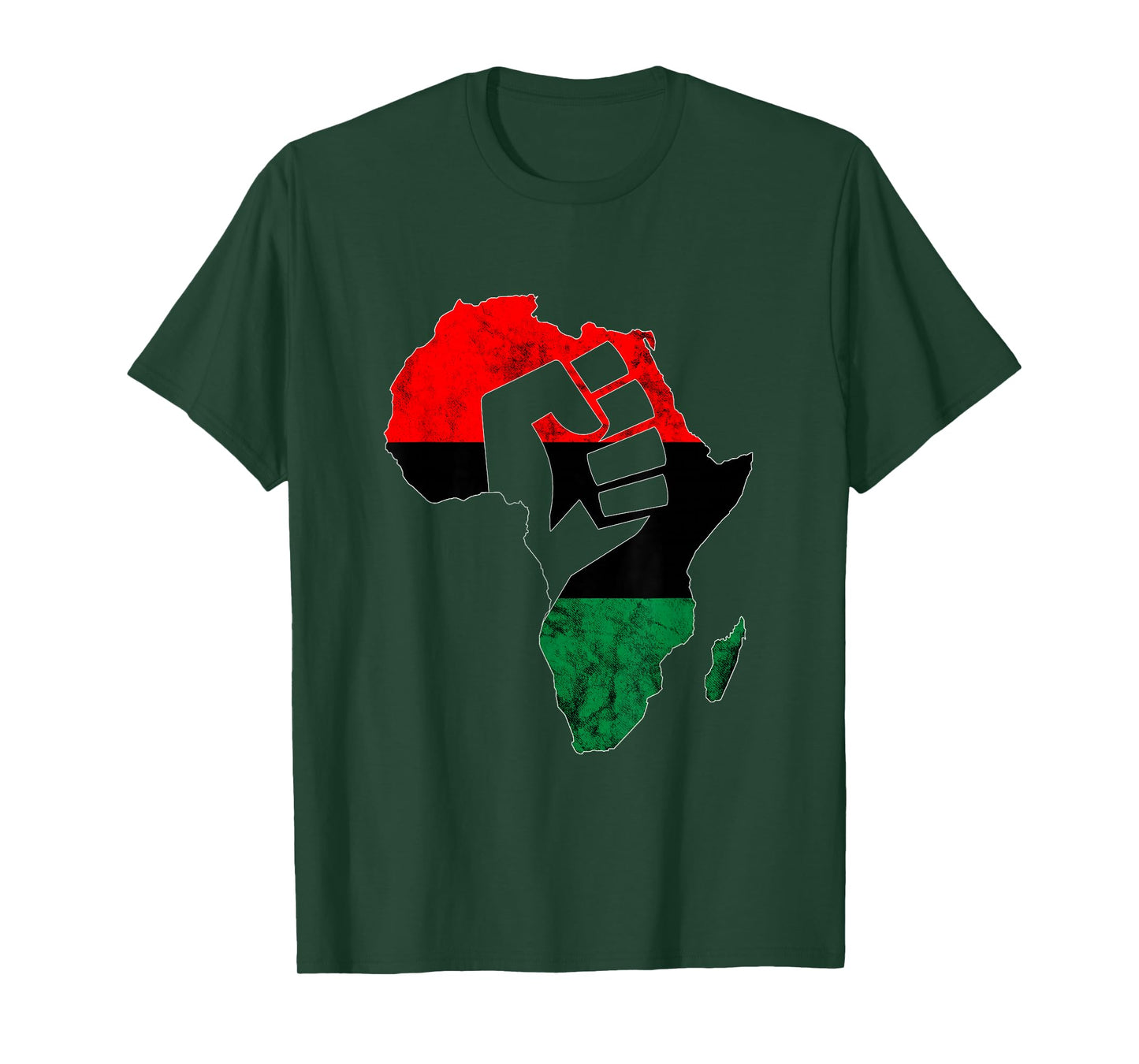 Pan African UNIA Flag Power Fist Afro-American Black History T-Shirt
