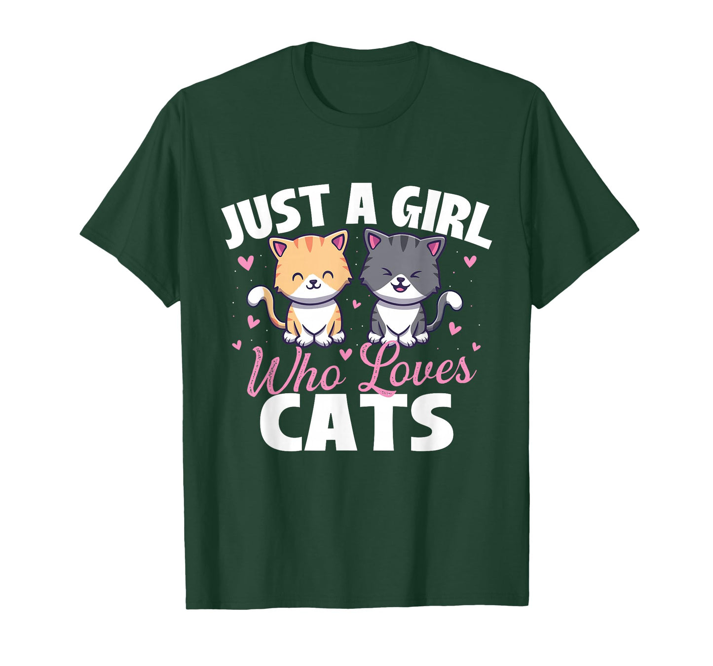 Just A Girl Who Loves Cats - Cat Owner Animal Lover Kitty T-Shirt