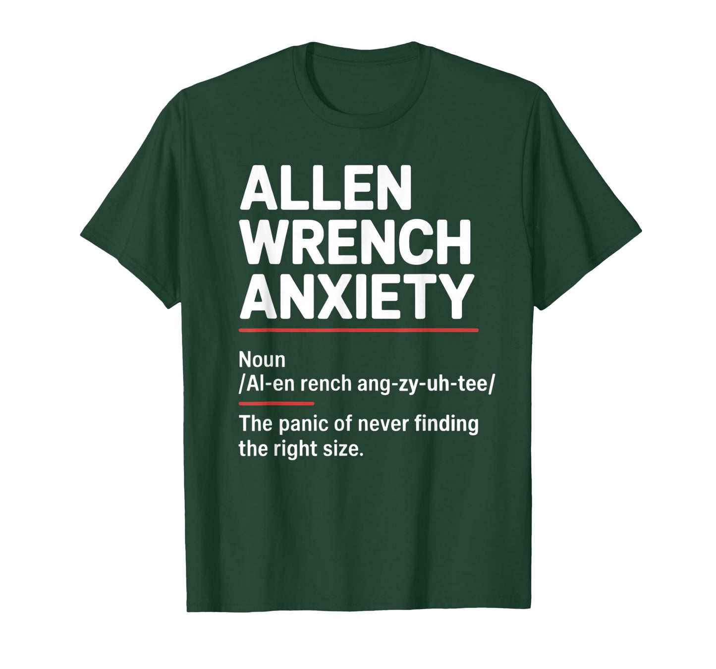 Cool Fixing Definition Toolbox Mechanic Allen Wrench Anxiety T-Shirt