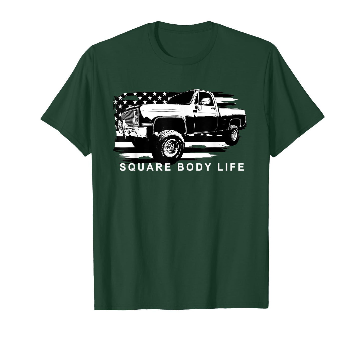 Squarebody Truck American Flag Square Body T-Shirt